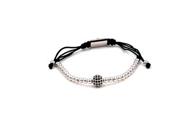 BRACCIALE BRASS SFERA ZIRCONATA E PALLINI