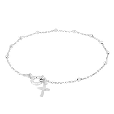 BRACCIALE ROSARIO PALLINO MM2 SFACCETTATO ARGENTO 925°/°°