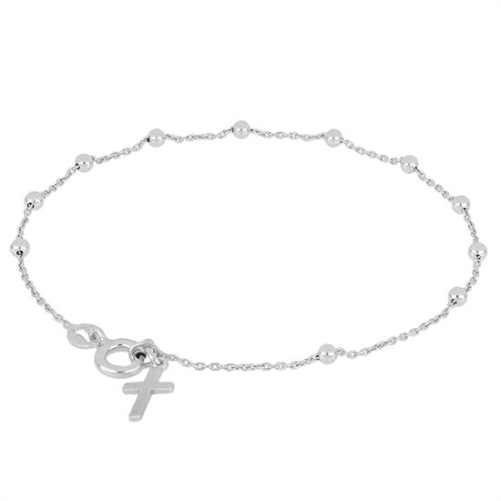 BRACCIALE ROSARIO LISCIO IN ARGENTO 925°/°° MM.2,5