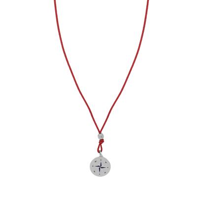 COLLANA RDV SMALTO IN ARGENTO 92 °/°° E CORDINO