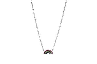 COLLANA ARCOBALENO RODIO IN ARGENTO 925°/°° ZIRCONI