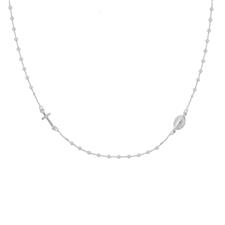 COLLANA ROSARI GIROCOLLO IN ARGENTO 925°/°° MM2,5