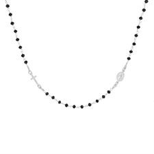 COLLANA ROSARIO GIROCOLLO ONICE MM3 IN ARGENTO 925°/°° CM50