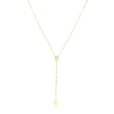 ROSARIO PENDENTE DIAMANTATO DORATO 2,5MM IN ARGENTO 925°/°°