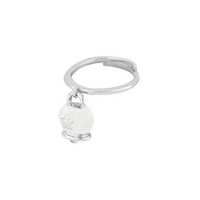 ANELLO CAMPANELLA STELLA ARGENTO 925°/°° ZIRCONI E SMALTO WHITE