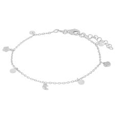 BRACCIALE CUORI STELLE E LUNE MINI IN ARGENTO 925°/°°