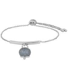 BRACCIALE BARRETTA CAMPANELLA PICCOLA RODIO ARGENTO 925°/°° ZIRCONI