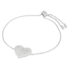 BRACCIALE BIG CUORE IN ARGENTO 925°/°°