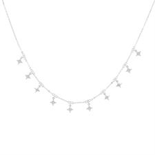 COLLANA RDV PENDENTI E ZIRCONCINI IN ARGENTO 925°/°°