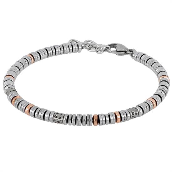 BRACCIALE MULTI RONDELLE IN ACCIAIO