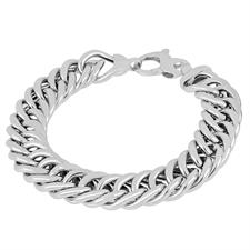 BRACCIALE GROUMETTA MORBIDA IN ARGENTO 925°/°°