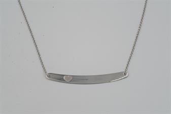 COLLANA BARRETTA CUORE IN ARGENTO 925°/°°