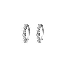 ORECCHINO EAR CUFF FIORI A FILO RODIO IN ARGENTO 925°/°° ZK