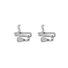 ORECCHINO EAR CUFF SNAKE RODIO IN ARGENTO 925°/°° ZK