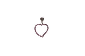 PENDENTE CUORE TRAFORATO ARGENTO 925°/°° BLACK E ZIRCONI