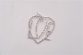 PENDENTE CUORE TRAFORATO LOVE ZIRCONATO IN ARGENTO 925°/°°