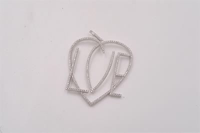 PENDENTE CUORE TRAFORATO LOVE ZIRCONATO IN ARGENTO 925°/°°