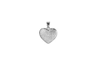 PENDENTE CUORE IN ARGENTO 925°/°° ZIRCONI