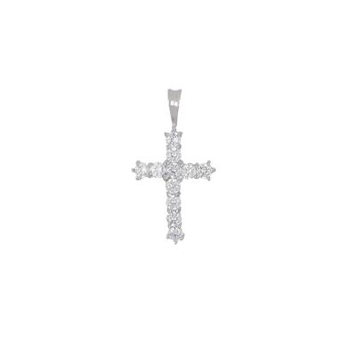 PENDENTE CROCE ZIRCONI WHITE IN ARGENTO 925°/°°