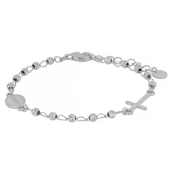 BRACCIALE ROSARIO PASSANTE PALLINO SLASH 3MM IN ARGENTO 925°/°°