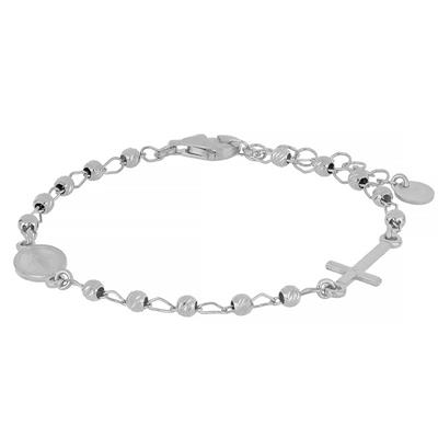 BRACCIALE ROSARIO PASSANTE PALLINO SLASH 3MM IN ARGENTO 925°/°°