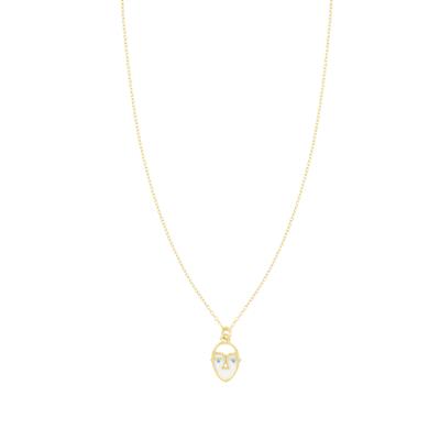 COLLANA CON MASCHERA CON SMALTO IN ARGENTO 925°/°°