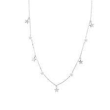 COLLANA CON STELLINE PENDENTI IN ARGENTO 925°/°° ZK