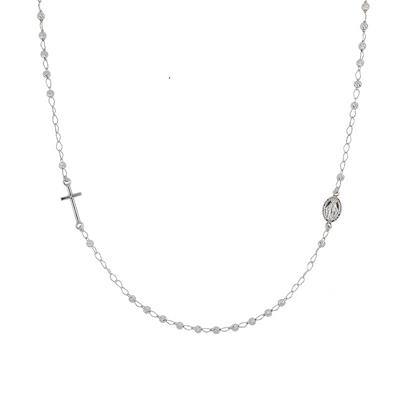 COLLANA ROSARIO GIROCOLLO PALLINO SLASH 3MM IN ARGENTO 925°/°°