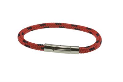 BRACCIALI CON CORDA NAUTICA RED E CHIUSURA IN ACCIAIO