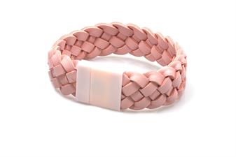 BRACCIALE LEATHE PINK E CERAMICA