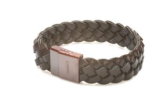 BRACCIALE LEATHER BROWN IN CERAMICA