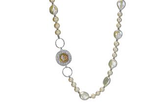 COLLANA CAMMEO 20MM FILAMENTI IN ARGENTO 925°/°°