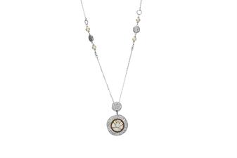 COLLANA CAMMEO 20MM FILAMENTI IN ARGENTO 925°/°°