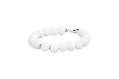 BRACCIALE SHELL MILKY CON CHIUSURA IN ARGENTO 925°/°°