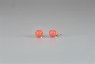 ORECCHINO LOBO SHELL ORANGE CORAL IN ARGENTO 925°/°°