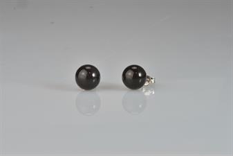 ORECCHINO LOBO SHELL BLACK IN ARGENTO 925°/°°