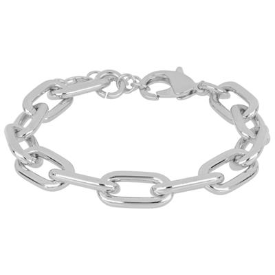 BRACCIALE MAGLIA OVALI PICCOLE IN ALLUMINIO