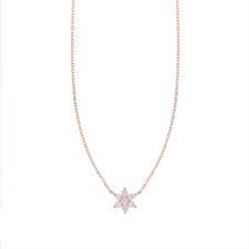 COLLANA CON FIORE ZIRCONATO IN ARGENTO 925°/°°