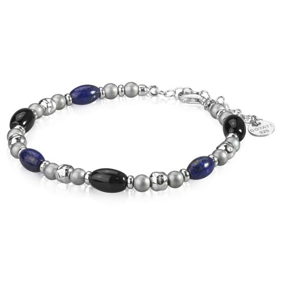 BRACCIALE PIETRE DURE OLIVETTE ARGENTO 925°/°°