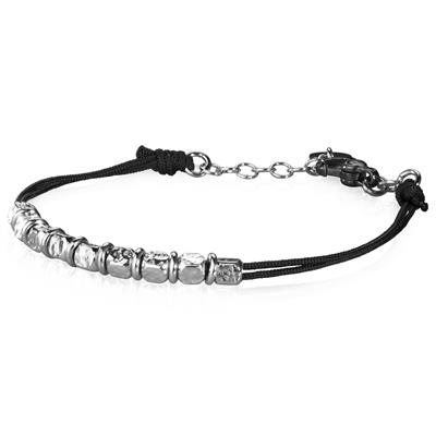 BRACCIALE DADO GRANDE BLACK ARGENTO 925°/°°SAGOLA