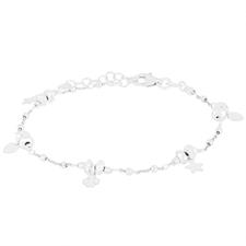 BRACCIALE PALLINI SLASH RONDELLE E MICRO SOGGETTI ARGENTO 925°/°°