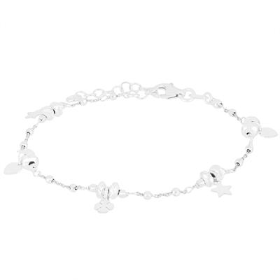 BRACCIALE PALLINI SLASH RONDELLE E MICRO SOGGETTI ARGENTO 925°/°°