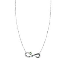 COLLANA CON SERPENTE BICOLOR ZIRCONATO PENDENTE IN ARGENTO 925°/°°