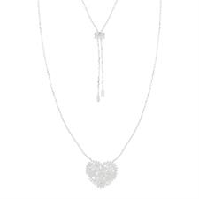 COLLANA FORAZTINA CON CUORE MULTI MINI BAGUETTE IN ARGENTO 925°/°°