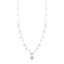 COLLANA CON CATENA ZIRCONATA IN ARGENTO 925°/°° E SOLE