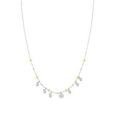 COLLANA LIMONI CAPRI E PALLINI SMALTATI IN ARGENTO 925°/°°