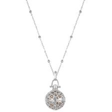 COLLANA CHIAMA ANGELI SFERA CUORI LISCI BRASS