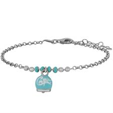 BRACCIALE ROLLO PALLINI SMALTO E CAMPANELLA SMALTO ARGENTO 925°/°°