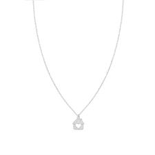 COLLANA CON CASETTA E CUORE ZIRCONATO IN ARGENTO 925°/°°