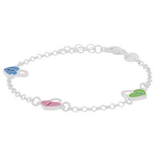 BRACCIALE TRE LUCCHETTI FORMA CUORE IN ARGENTO 925°/°°